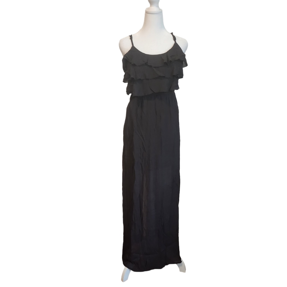 EUC American Rag Boho Tiered Bodice Spaghetti Strap Maxi Dress - Picture 1 of 10